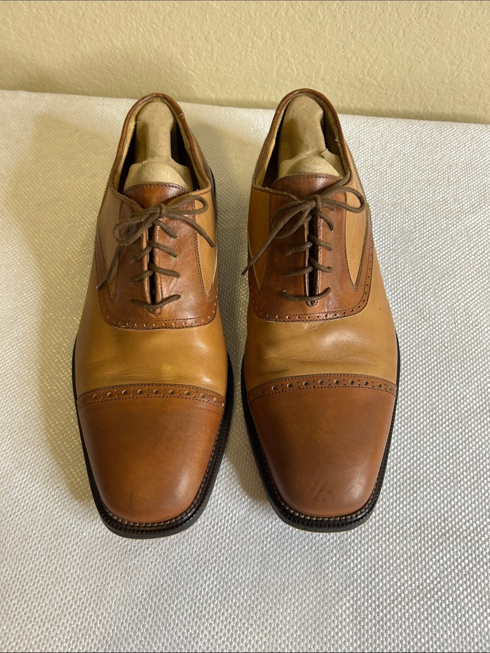 Johnston & Murphy Cellini Two Tone Oxford Shoe Size 10.5 M - Picture 3 of 12